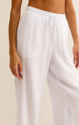 Z Supply Women's Bondi Gauze Pants in White colorway