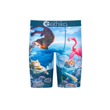 The Ethika Boys' Staple Boxer Briefs in the Voyage Pattern