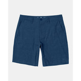 The RVCA Boys' Back in 19 inch Hybrid Shorts in the Heather Denim Colorway