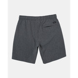 The RVCA Boys' 15" Yogger Stretch Elastic Shorts in Charcoal Heather