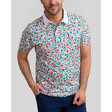 The William Murray Golf Men's Little Shop of Florals Polo in White