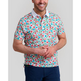 The William Murray Golf Men's Little Shop of Florals Polo in White