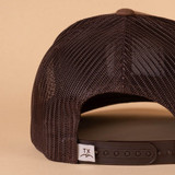 The Texas Hill Country Provisions Six String Trucker Hat in Toasted Pecan Brown