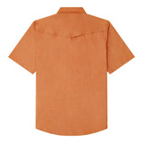 The Texas Standard Men's Short Sleeve Western Field Shirt in the Burnt Orange Colorway