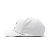 Melin Odyssey Links Hydro Snapback Hat White and Green side view