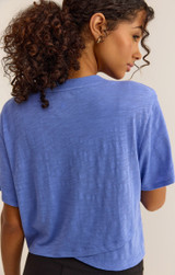 Z Supply Women's Feel The Breeze Tee in Baja Blue colorway