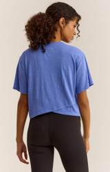 Z Supply Women's Feel The Breeze Tee in Baja Blue colorway