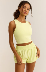 Z Supply Women's Count Me In Rib Tank in Key Lime colorway