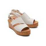 TOMS Women's Claudine Wedge Sandals in Natural colorway