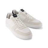 TOMS Men's TRVL Lite Court Sneakers in White/Black colorway