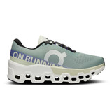 The On Running Women's Cloudmonster 2 Running Shoes in the Mineral and Aloe Colorway