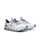 The On Running Kids' Cloud Sky Shoes in Undyed White and Alloy