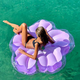 Sunny Life Hibiscus Luxe Lie-On Float in Hibiscus Pastel Lilac colorway