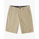 The Billabong Men's Crossfire 21 inch  Hybrid Shorts in Khaki