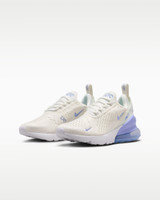 The Nike Big Kids' Air Max 270 Shoes in Sail and Light Thistle