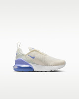 The Nike Little Kids' Air Max 270 Shoes in Sail and Light Thistle