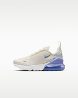 The Nike Little Kids' Air Max 270 Shoes in Sail and Light Thistle
