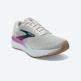 Brooks Women's Ghost 16 in White/Grey/Estate Blue colorway