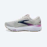 Brooks Women's Ghost 16 in White/Grey/Estate Blue colorway