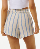 Rip Curl Women's Premium Surf Stripe Shorts in Blue colorway