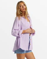 Billabong Women's Swell Woven Shirt in Tulip colorway