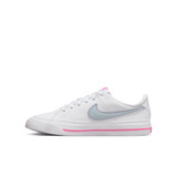 The Nike Big Kids' Court Legacy Sneakers in White and Pinksicle