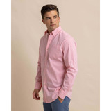 Southern Tide Men's Charleston Roanoke Check Long Sleeve Sport Shirt in Flamingo Pink