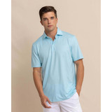 Southern Tide Men's Driver Coastal Geo Polo Shirt in Chilled Blue colorway