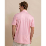 Southern Tide Men's Driver Coastal Geo Polo Shirt in Flamingo Pink colorway