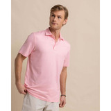 Southern Tide Men's Driver Coastal Geo Polo Shirt in Flamingo Pink colorway