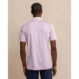 Southern Tide Men's Driver Carova Stripe Polo Shirt in Light Pink colorway