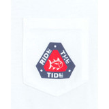 Southern Tide Men's Ride the Tide Triangle Short Sleeve T-Shirt Classic White colorway