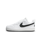 The Nike Big Kids Court Borough Low Recraft Shoes in White/Black