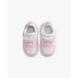 The Nike Toddlers' Court Borough Low Recraft Shoes in White and Pink Foam