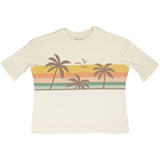 Tiny Whales Girls' Vacation Tee in Natural colorway