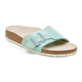 The Birkenstock Women's Catalina Birko-Flor Embossed Sandals in Surf Green