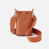Hobo Cass Phone Crossbody Pebbled Leather Bag in Butterscotch