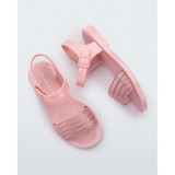 The Mini Melissa Mar Wave Sandal in the pink glitter colorway