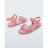 The Mini Melissa Mar Wave Sandal in the pink glitter colorway