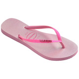 The Havaianas Women's Slim Glitter Iridescent Flip Flops in Pink