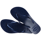 The Havaianas Women's Slim Gloss Flip Flops in Navy