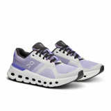 The On Running Women's Cloudrunner 2 Running Shoes in the Nimbus and Blueberry Colorway
