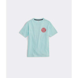 Vineyards Vines Boys' Swing Hit Repeat Short-Sleeve Dunes Tee in Aqua Haze Heather