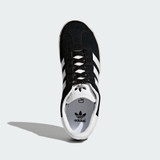 adidas Big Kids' Gazelle Sneakers Core Black/Cloud White front view