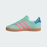 adidas Big Kids' Gazelle Sneakers Clear Mint/Bling Pink/Brblue back view