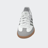 Adidas Little Kids' Samba OG Sneakers in White/Green/Gum colorway