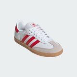The Adidas Big Kids' Samba OG Sneakers in White and Red
