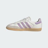 The Adidas Big Kids' Samba OG Sneakers in Cloud White and Powder Plum