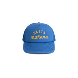 The Mañana Hasta Mañana Foam Trucker Hat in Blue