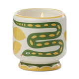 Paddywax Dopo 8 oz Handpainted Snake Ceramic Candle front view